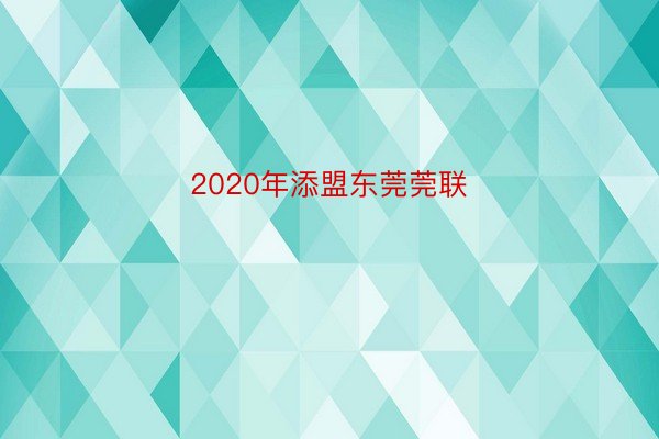 2020年添盟东莞莞联